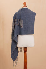 Load image into Gallery viewer, Geometric 100% Alpaca Shawl Woven in Peru - Elegant Girl | NOVICA