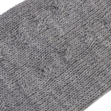 Load image into Gallery viewer, Grey 100% Baby Alpaca Cable Knit Fingerless Mitts from Peru - Luscious Twist in Grey | NOVICA