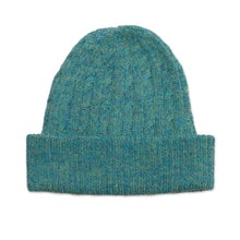 Load image into Gallery viewer, Teal 100% Alpaca Cable Pattern Soft Knit Hat From Peru - Comfy in Teal | NOVICA