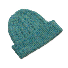 Load image into Gallery viewer, Teal 100% Alpaca Cable Pattern Soft Knit Hat From Peru - Comfy in Teal | NOVICA
