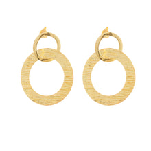 Load image into Gallery viewer, 18k Gold Plated Sterling Silver Circles Dangle Earrings - Sun Circles | NOVICA