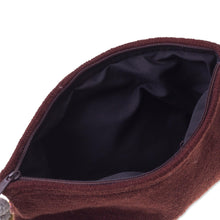 Load image into Gallery viewer, Handwoven Floral Wool Clutch in Mahogany from Peru - Peruvian Bouquet | NOVICA