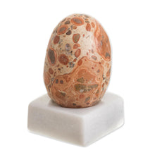 Load image into Gallery viewer, Egg-Shaped Leopardite Gemstone Figurine from Peru - Cute Egg | NOVICA