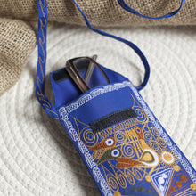 Load image into Gallery viewer, Embroidered Eyeglasses Bag in Royal Blue from Peru - Embellished Beauty in Blue | NOVICA