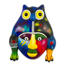 Load image into Gallery viewer, Hand-Painted Colorful Ceramic Warrior Mask from Peru - Mythological Warrior | NOVICA