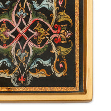 Load image into Gallery viewer, Floral Reverse-Painted Glass Coasters (Set of 4) - Colonial Intricacy | NOVICA
