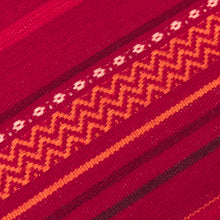 Load image into Gallery viewer, Striped Alpaca Blend Cushion Covers in Crimson (Pair) - Striped Style | NOVICA