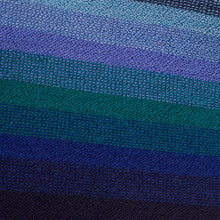 Load image into Gallery viewer, Multicolor Blue and Teal Striped 100% Alpaca Knit Scarf - Evening Sky Stripes | NOVICA