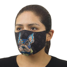 Load image into Gallery viewer, 2 3-Layer Cotton Blend Nose Clip Cats & Dog Face Masks - Cats and Dog | NOVICA