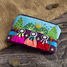 Load image into Gallery viewer, Applique Coin Purse Handmade in Peru - A Walk in the Fields | NOVICA