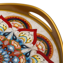 Load image into Gallery viewer, Artisan Crafted Reverse-Painted Glass Tray - Healing Colors | NOVICA