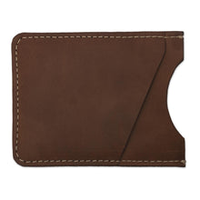 Load image into Gallery viewer, Two Slot Camel Brown Leather Card Holder from Peru - Weekender in Camel | NOVICA