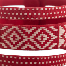 Load image into Gallery viewer, Natural Fiber Red and Off-White Cuff Bracelet from Colombia - Harvest Weave | NOVICA