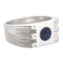 Load image into Gallery viewer, Men's Inlaid Sodalite Ring - Cutting Edge | NOVICA