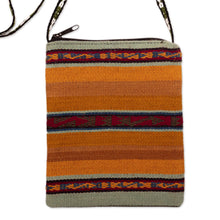 Load image into Gallery viewer, Sunrise Striped Alpaca Wool Shoulder Bag - Inca Sunrise | NOVICA