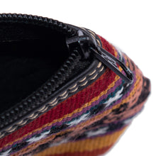 Load image into Gallery viewer, Multi-colored Alpaca Blend Coin Purse - Cusco Sunset | NOVICA