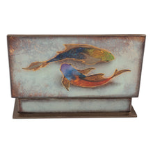 Load image into Gallery viewer, Fish Themed Reverse-Painted Glass Box - Ocean Harmony in White | NOVICA