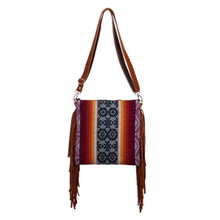 Load image into Gallery viewer, Wool Shoulder Bag with Suede Trim - Inca Inspiration | NOVICA