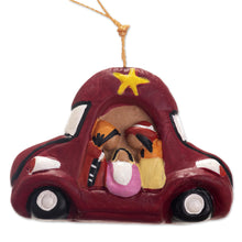 Load image into Gallery viewer, Car Theme Nativity Ornaments (Set of 4) - Traveling Nativity | NOVICA