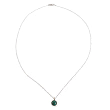 Load image into Gallery viewer, Andean Chrysocolla and Sterling Silver Pendant Necklace - Blue Green World | NOVICA