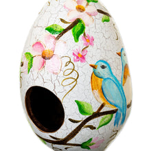 Load image into Gallery viewer, Hand Painted Bluebird Motif Dried Gourd Birdhouse from Peru - Bluebird Haven | NOVICA