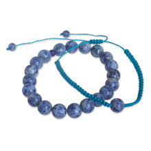 Load image into Gallery viewer, Artisan Crafted Sodalite Bracelets (Pair) - Clarity in Blue | NOVICA