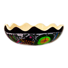 Load image into Gallery viewer, Hand-Painted and Carved Dried Gourd Catchall from Peru - Sweet Spring Scent | NOVICA
