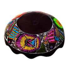 Load image into Gallery viewer, Hand-Painted and Carved Dried Gourd Catchall from Peru - Sweet Spring Scent | NOVICA