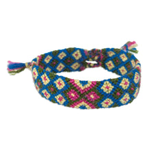 Load image into Gallery viewer, Peruvian Handwoven Wristband Bracelet in Spring Colors - Geometric Mornings | NOVICA