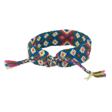 Load image into Gallery viewer, Peruvian Handwoven Wristband Bracelet in Spring Colors - Geometric Mornings | NOVICA