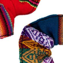 Load image into Gallery viewer, Set of 2 Scrunchies with Vibrant Andean Motifs - Andes Double Fantasy | NOVICA