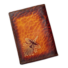Load image into Gallery viewer, Handcrafted Llama Leather Passport Cover in Dark Brown - Thoughtful Llama | NOVICA