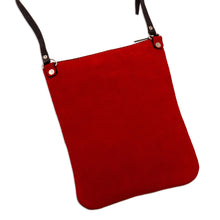 Load image into Gallery viewer, Red Llama Suede Sling with Adjustable Leather Strap - Little Red Llama | NOVICA