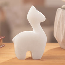 Load image into Gallery viewer, Llama Figurine Handcrafted from Alabaster in Peru - Tender Little Llama | NOVICA