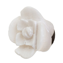 Load image into Gallery viewer, Alabaster Flower Hand-Carved Magnet from Peru - Huamanga Bloom | NOVICA