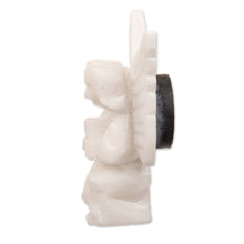 Load image into Gallery viewer, Alabaster Hand-Carved Angel Magnet Crafted in Peru - Humanga Guardian | NOVICA