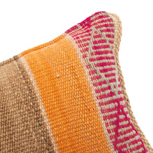 Load image into Gallery viewer, Striped Multicolor Wool Cushion Cover Handloomed in Peru - Highland Views | NOVICA