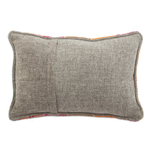 Load image into Gallery viewer, Striped Multicolor Wool Cushion Cover Handloomed in Peru - Highland Views | NOVICA