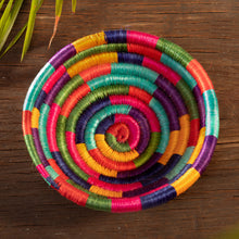Load image into Gallery viewer, Handcrafted Colorful Natural Fiber Decorative Bowl - Guacamayas Festival | NOVICA