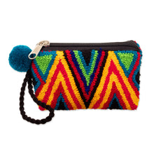 Load image into Gallery viewer, Geometric Handcrafted Colorful Coin Purse from Colombia - Colombian Mountains | NOVICA