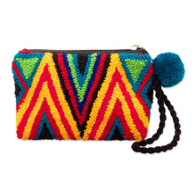 Load image into Gallery viewer, Geometric Handcrafted Colorful Coin Purse from Colombia - Colombian Mountains | NOVICA