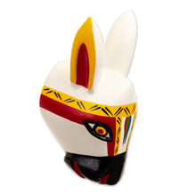 Load image into Gallery viewer, Cedar Wood Colorful Donkey Mask from Colombia - Vivacious Companion | NOVICA