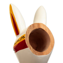 Load image into Gallery viewer, Cedar Wood Colorful Donkey Mask from Colombia - Vivacious Companion | NOVICA