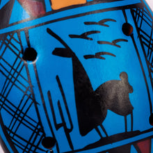 Load image into Gallery viewer, Ceramic Ocarina with Llama Motif Handcrafted in Peru - Blue Wind | NOVICA