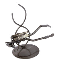 Load image into Gallery viewer, Handcrafted Eco Friendly Recycled Metal Sculpture - Rustic Scuba Diver | NOVICA