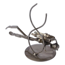 Load image into Gallery viewer, Handcrafted Eco Friendly Recycled Metal Sculpture - Rustic Scuba Diver | NOVICA