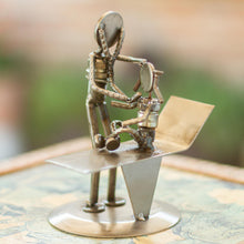 Load image into Gallery viewer, Handcrafted Recycled Metal Mexico Rustic Doctor Sculpture - Pediatrician's Appointment | NOVICA