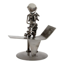 Load image into Gallery viewer, Handcrafted Recycled Metal Mexico Rustic Doctor Sculpture - Pediatrician's Appointment | NOVICA