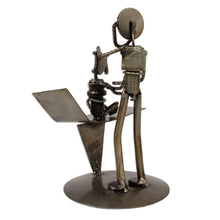 Load image into Gallery viewer, Handcrafted Recycled Metal Mexico Rustic Doctor Sculpture - Pediatrician's Appointment | NOVICA