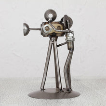 Load image into Gallery viewer, Recycled Metal Auto Parts Sculpture Eco Friendly Mexico - Rustic Camera Man | NOVICA